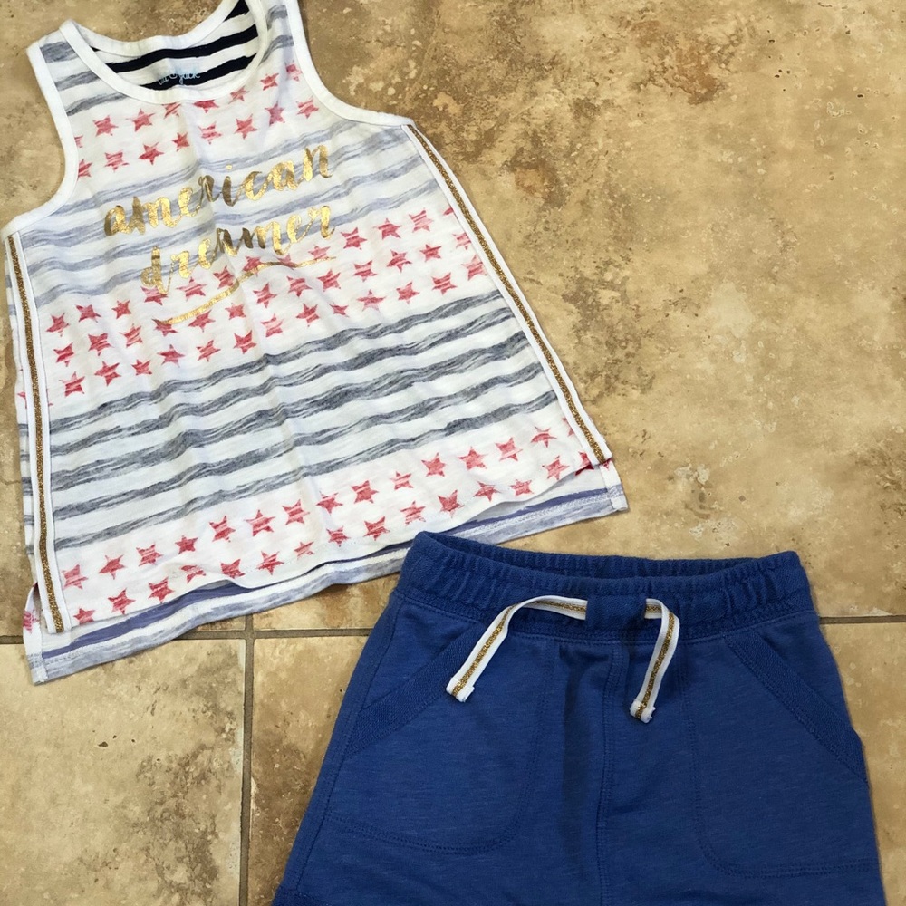 Cat & Jack “American Dreamer” skirt set ~ size 4t